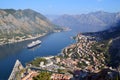 Birdeye view of the town of Kotor and Kotor bay